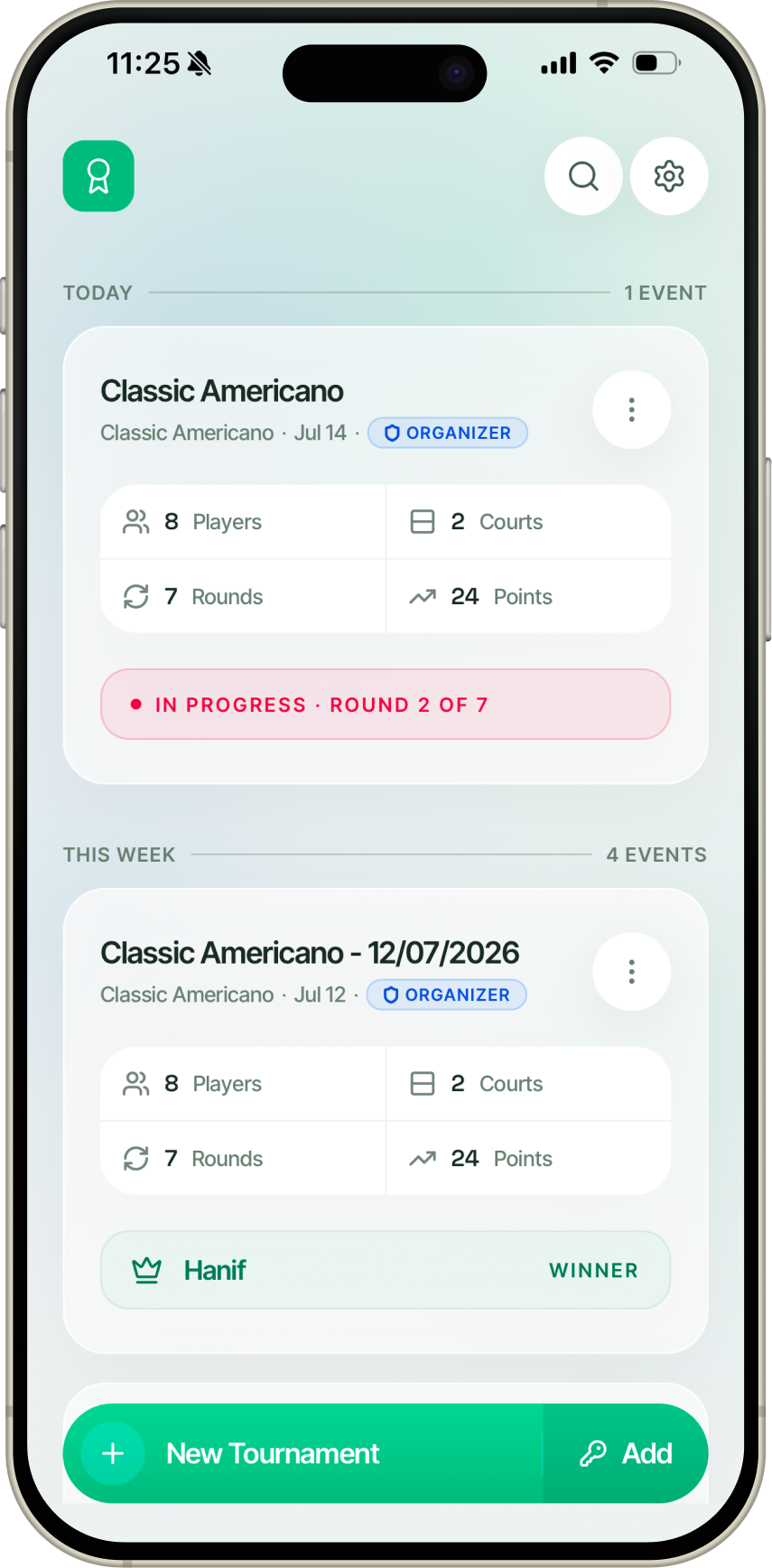 PadelEasy app screen
